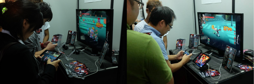 Notable people from NamcoBandai and Square Enix were playing our game
